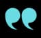 Quote marks icon.